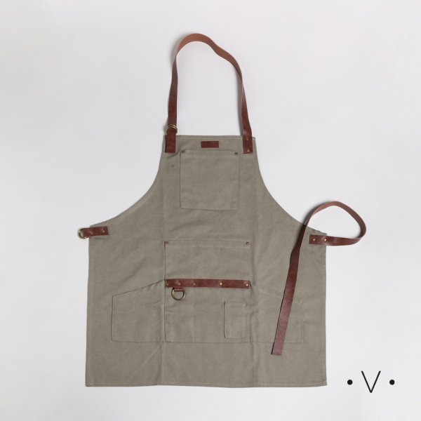 Delantal De Cocina Beige 75X68 Cm Vassa Home