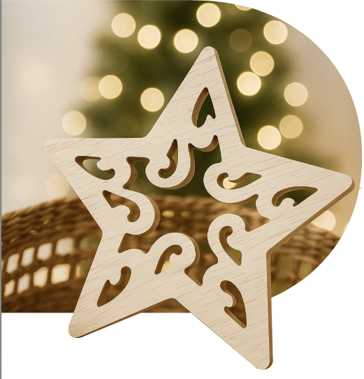 ESTRELLA CALADA 25 CM XMAS ESTILO DOMINGO