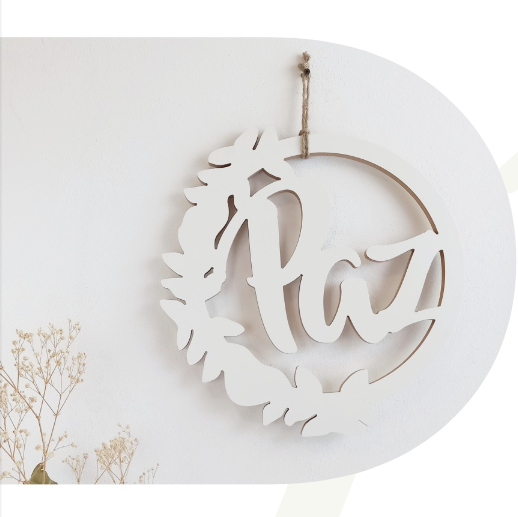 CORONA PAZ 40 CM XMAS ESTILO DOMINGO