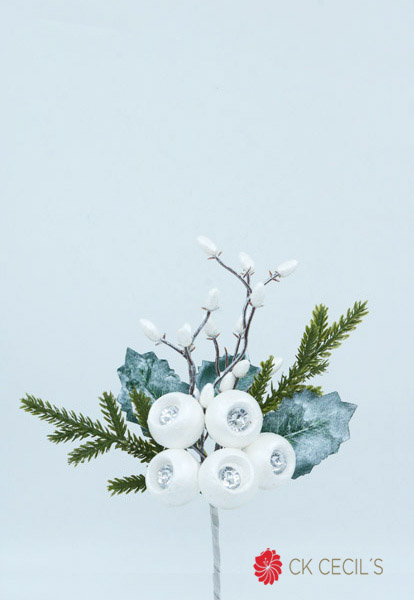 PICK FRUTOS X 24 CM. GREEN WHITE