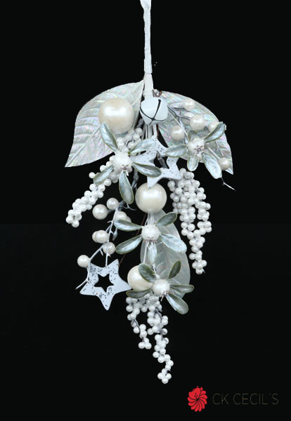 VARA DECO BERRY X 40 CM. WHITE SILVER