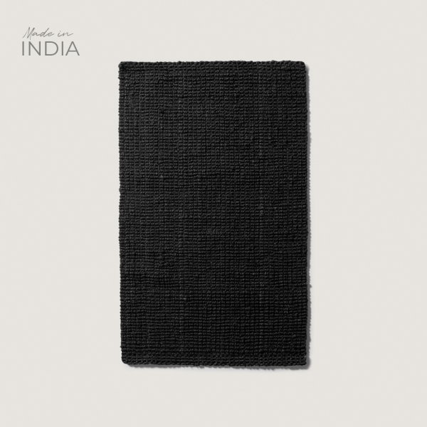 [4114619] Alfombra Badohi Negra 90X150 Cm