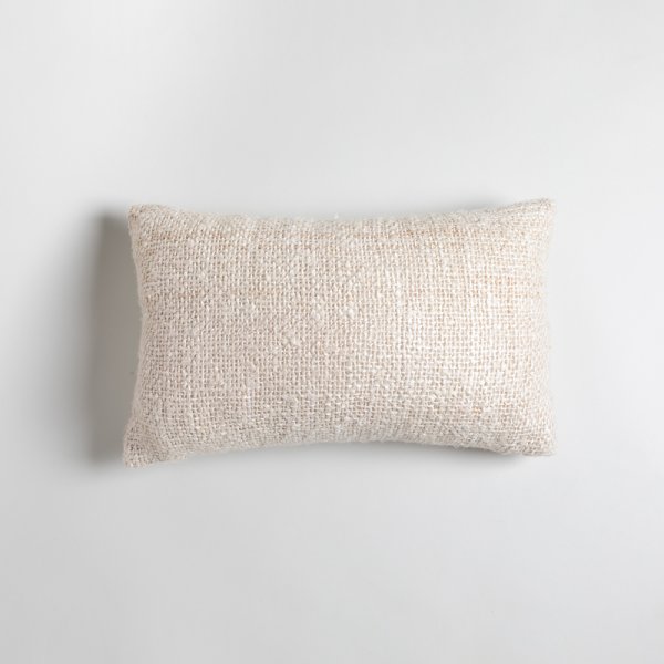 [4114624] Almohadón Rectangular De Algodon Y Lino Kodra Beige 50X30 Cm Vassa Home