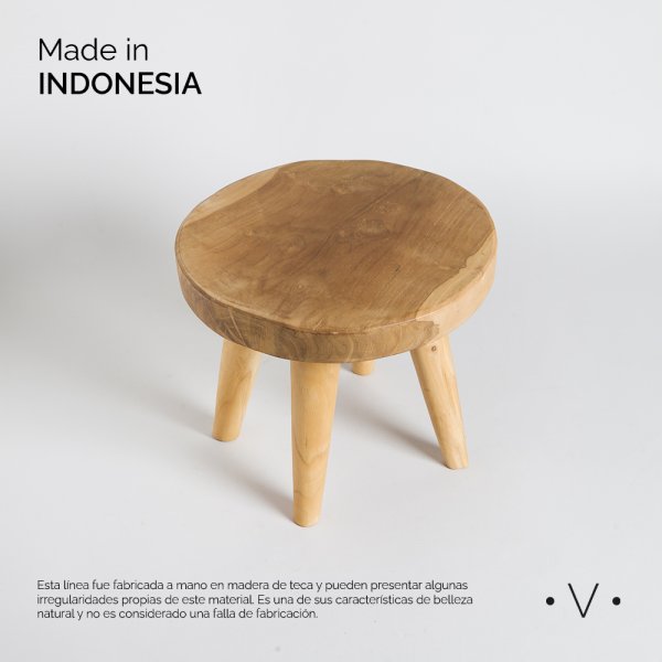 Banco Redondo Laos 25X31 Cm Vassa Home