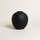 Jarron Esfera Jhari Black 21X20 Cm