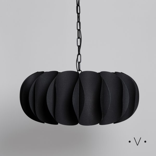 LÁMPARA COLGANTE MUTTON BLACK 27X61 CM VASSA HOME