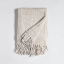 MANTA KODRA DE ALGODON Y LINO BEIGE 130X170 CM VASSA HOME