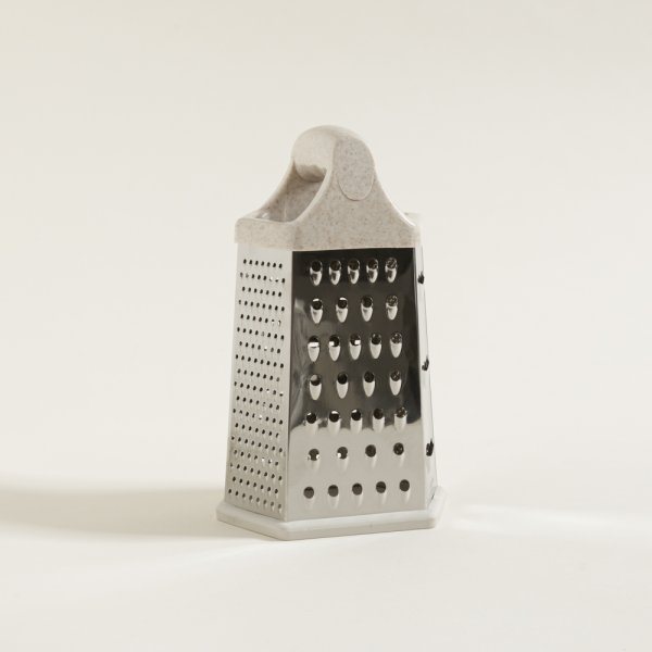 [4114243] Rallador Hexagonal De Acero Inox Con Mango Granite 23X14X12 Cm