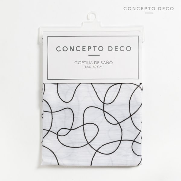 Cortina Tela Garabato 180X180