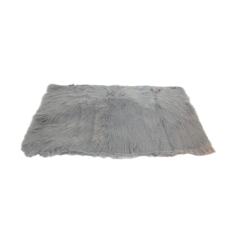 [380082] Alfombra Pelo Largo 100 X 150 Cm Gris Claro