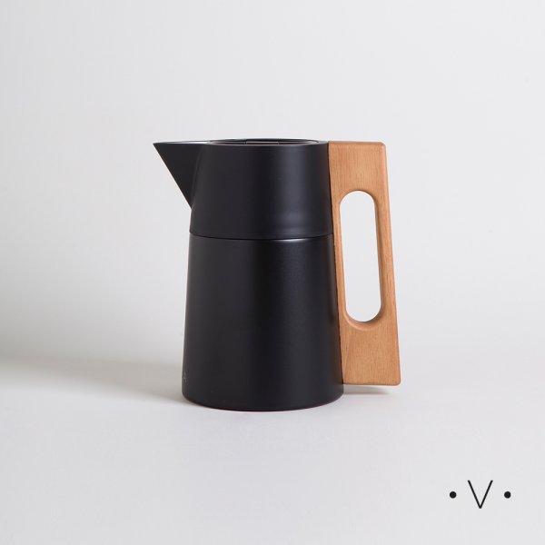 Jarra Termica Black Asa Madera 1000 Ml Vassa Home