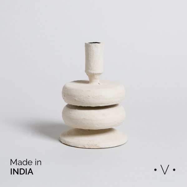 Portavela Doble Gola Alto Odisha 17,5X12 Cm Vassa Home