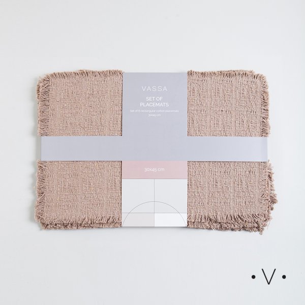 Set X 6 Individuales Rectangulares 30X45 Cm Vassa Home