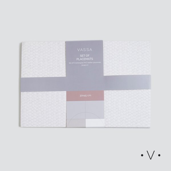SET X 6 INDIVIDUALES RECTANGULARES 30X45 CM VASSA HOME
