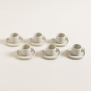 Set X 6 Taza Y Plato Copenhague Light 100 Ml