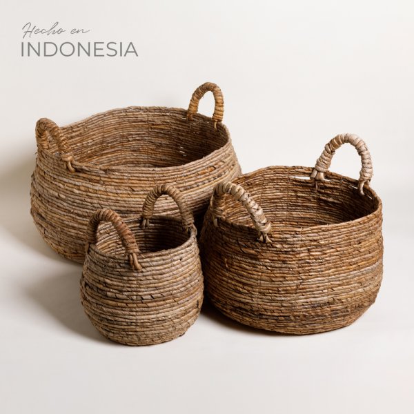 [4114910] Set X3 Canastos Concavo Jattari 40X43 Cm / 55X48 C