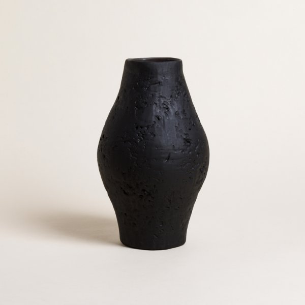 [4114919] Florero Ánfora Jhari Black 27X16 Cm