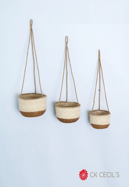 [413498] Canasto Colgante X 3 23-20-17 Natural White