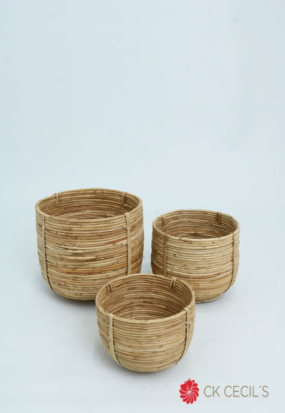 [413242] Canasto Set X 3 24-20-16 Cm. Natural