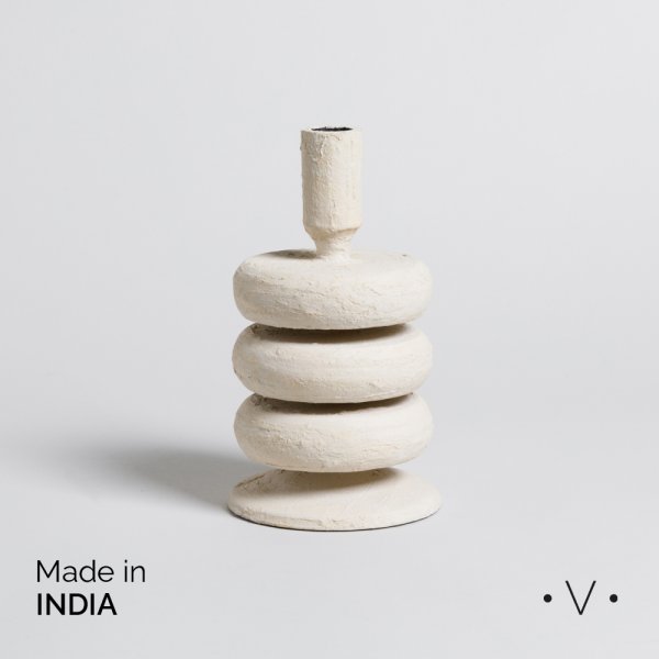 Portavela Triple Gola Odisha 21,5X12 Cm Vassa Home