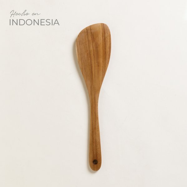 [4111308] ESPÁTULA PLANA DE MADERA DE TECA 29 CM