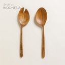 Set De Cubiertos Para Ensalada De Madera De Teca 30 Cm