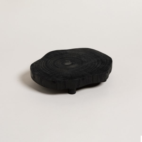 [4111323] Bandeja Deco Amorfo Chica Bois Negro 6X29 Cm