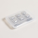 Set X 6 Hielos Reutilizables Acero + Pinza