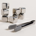 Set X 8 Hielos Reutilizables Acero + Pinza