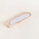 Vela Oval Con Base De Madera De Paulownia Leora 46 Cm