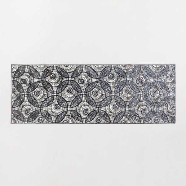 [4111363] Camino Pvc Nature Negro 95X33 Cm
