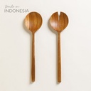 Set De Cubiertos Para Ensalada De Madera De Teca 30 Cm