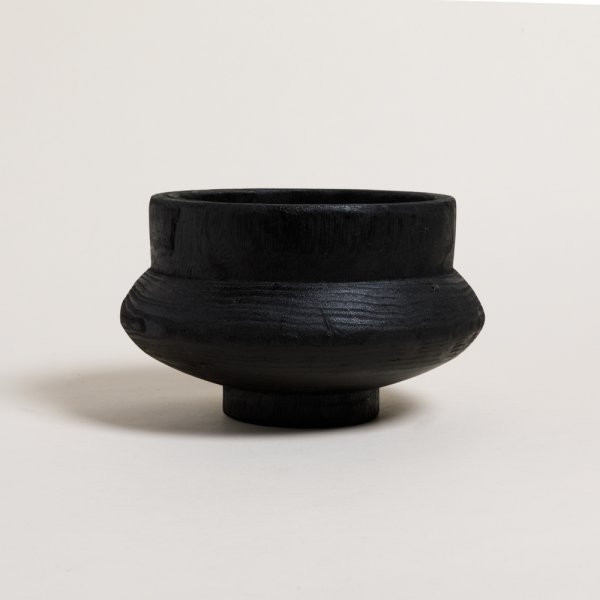 [4111435] Bowl Deco Bois Negro 15X21 Cm