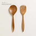 Set De Cubiertos Para Ensalada De Madera De Teca 2