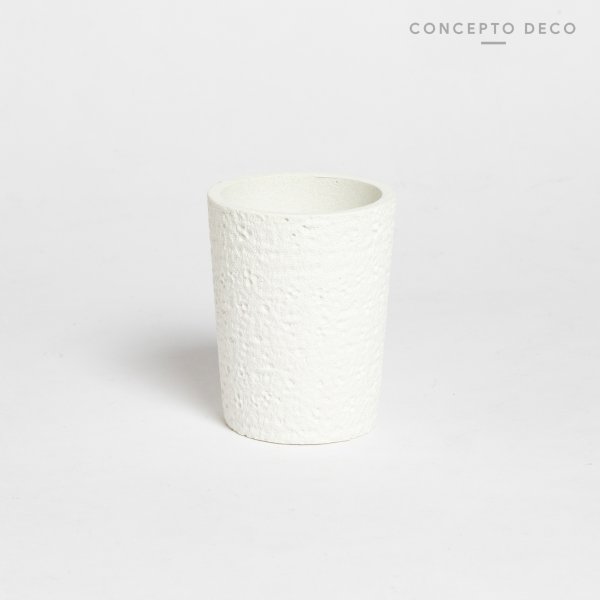 Portacepillo Cemento Roca Blanco 9,5X6,5Cm