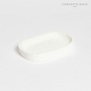 Jabonera Cemento Roca Blanco 9,5X6,5Cm