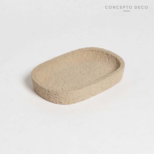Jabonera Cemento Roca Arena 12X8Cm