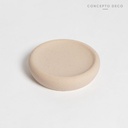 Jabonera Cerámica Puntitos Cemento 10,5X10Cm