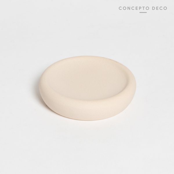 Jabonera Cerámica Cemento 10,5X10Cm