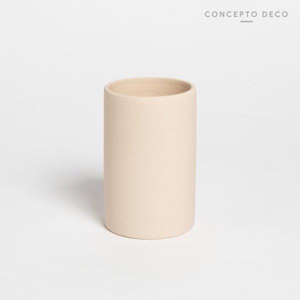 Portacepillo Cerámica Cemento 10X6Cm