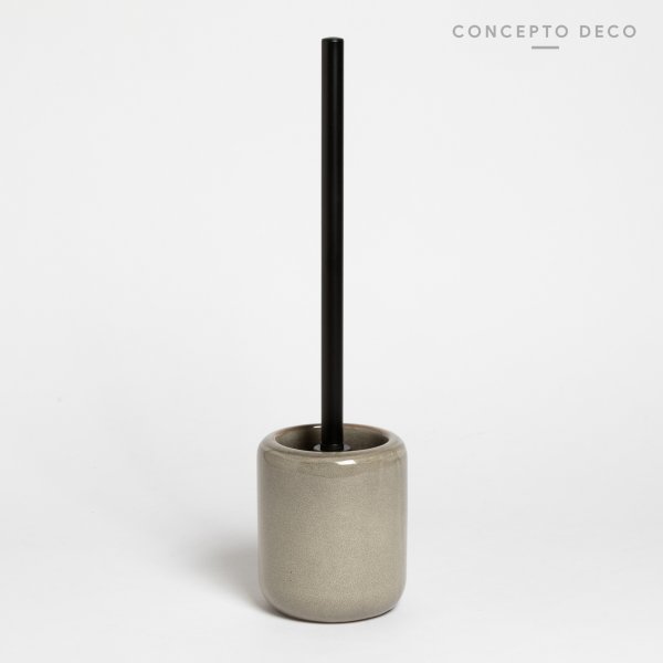 [1651199] ESCOBILLA CERÁMICA CRAQUELADA GRIS 40X8,5CM