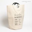 Cesto Laundry Schedule Crudo 56X28Cm