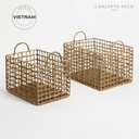 Canastos Seagrass Rectangular L 38 X 23 cm