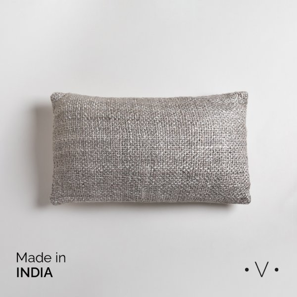 Almohadon Rectangular Kodra Gris 50X30 Cm Vassa Home