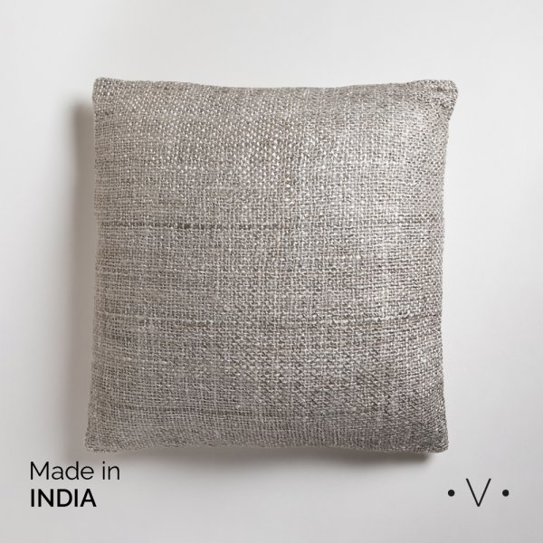 Almohadon Cuadrado Kodra Gris 60X60 Cm Vassa Home