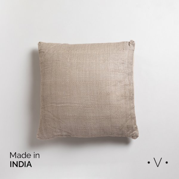 Almohadon Cuadrado Bourke Beige 40X40 Cm Vassa Home