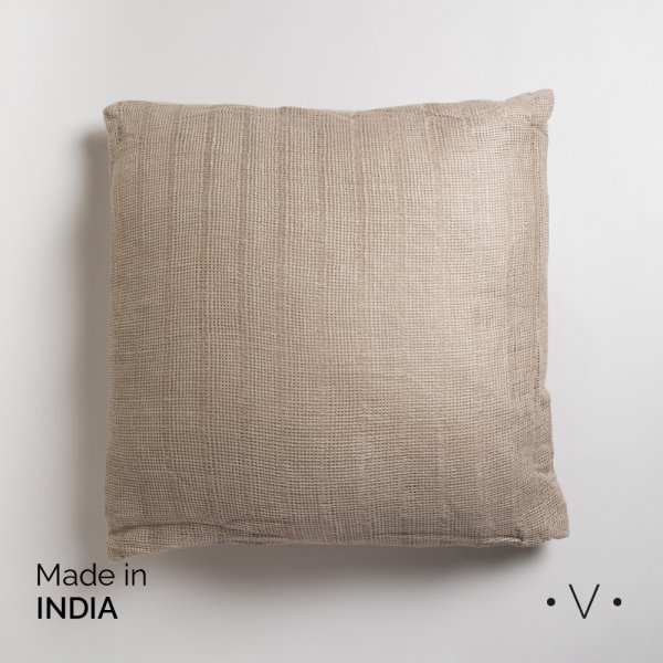 Almohadon Cuadrado Bourke Beige 60X60 Cm Vassa Home