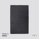 Alfombra Simil Yute Charcoal Grey 160X250 Cm Vassa Home