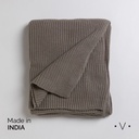 Manta Seed Stitch Olive 140X178 Cm Vassa Home