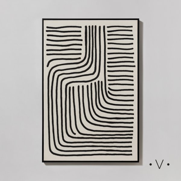 [4115187] Cuadro Africa Caminos Black 62X92 Cm Vassa Home
